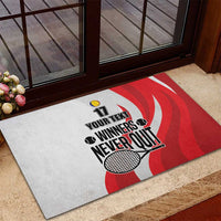 Custom Romania Tennis Winners Never Quit Rubber Doormat Sporty Style