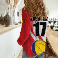 Custom Romania Tennis Winners Never Quit Women Casual Shirt Sporty Style