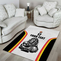 Custom Belgium Basketball Area Rug Lion Mascot Sporty Style