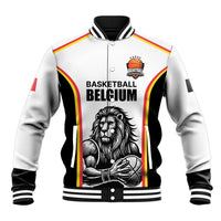 Custom Belgium Basketball Baseball Jacket Lion Mascot Sporty Style