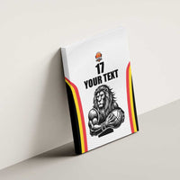 Custom Belgium Basketball Canvas Wall Art Lion Mascot Sporty Style