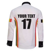 Custom Belgium Basketball Family Matching Long Sleeve Bodycon Dress and Hawaiian Shirt Lion Mascot Sporty Style