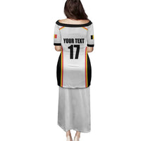 Custom Belgium Basketball Family Matching Puletasi and Hawaiian Shirt Lion Mascot Sporty Style