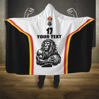 Custom Belgium Basketball Hooded Blanket Lion Mascot Sporty Style