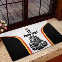 Custom Belgium Basketball Rubber Doormat Lion Mascot Sporty Style