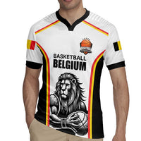 Custom Belgium Basketball Rugby Jersey Lion Mascot Sporty Style