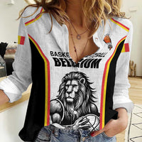 Custom Belgium Basketball Women Casual Shirt Lion Mascot Sporty Style