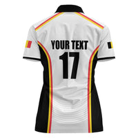 Custom Belgium Basketball Women Polo Shirt Lion Mascot Sporty Style