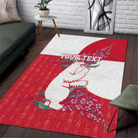 Greenland Flag Style Area Rug Polar Pear