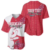 Greenland Flag Style Baseball Jersey Polar Pear