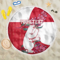 Greenland Flag Style Beach Blanket Polar Pear