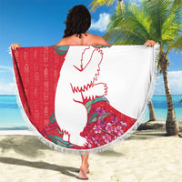 Greenland Flag Style Beach Blanket Polar Pear