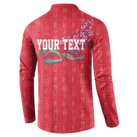 Greenland Flag Style Button Sweatshirt Polar Pear