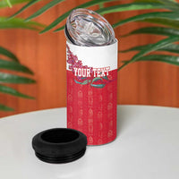 Greenland Flag Style 4 in 1 Can Cooler Tumbler Polar Pear