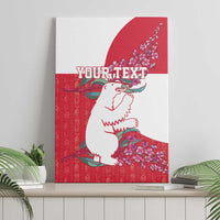 Greenland Flag Style Canvas Wall Art Polar Pear