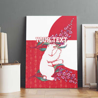 Greenland Flag Style Canvas Wall Art Polar Pear