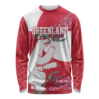 Greenland Flag Style Long Sleeve Shirt Polar Pear
