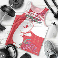 Greenland Flag Style Men Tank Top Polar Pear