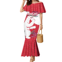 Greenland Flag Style Mermaid Dress Polar Pear