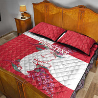 Greenland Flag Style Quilt Bed Set Polar Pear