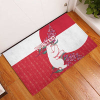 Greenland Flag Style Rubber Doormat Polar Pear