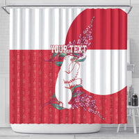 Greenland Flag Style Shower Curtain Polar Pear