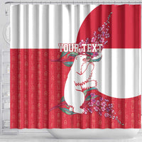Greenland Flag Style Shower Curtain Polar Pear