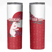 Greenland Flag Style Skinny Tumbler Polar Pear