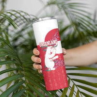 Greenland Flag Style Skinny Tumbler Polar Pear