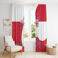 Greenland Flag Style Window Curtain Polar Pear