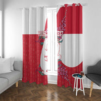 Greenland Flag Style Window Curtain Polar Pear