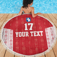 Custom Greenland Football 2024-25 Beach Blanket Tupilaq Pattern