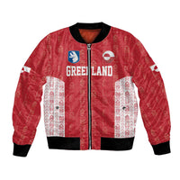 Custom Greenland Football 2024-25 Bomber Jacket Tupilaq Pattern
