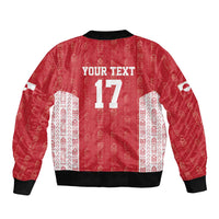 Custom Greenland Football 2024-25 Bomber Jacket Tupilaq Pattern