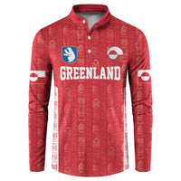 Custom Greenland Football 2024-25 Button Sweatshirt Tupilaq Pattern