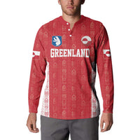 Custom Greenland Football 2024-25 Button Sweatshirt Tupilaq Pattern