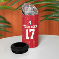 Custom Greenland Football 2024-25 4 in 1 Can Cooler Tumbler Tupilaq Pattern