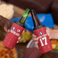 Custom Greenland Football 2024-25 4 in 1 Can Cooler Tumbler Tupilaq Pattern