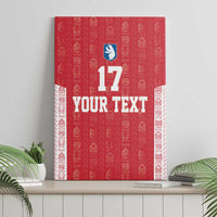Custom Greenland Football 2024-25 Canvas Wall Art Tupilaq Pattern