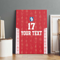 Custom Greenland Football 2024-25 Canvas Wall Art Tupilaq Pattern