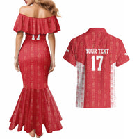Custom Greenland Football 2024-25 Couples Matching Mermaid Dress and Hawaiian Shirt Tupilaq Pattern
