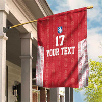 Custom Greenland Football 2024-25 Garden Flag Tupilaq Pattern