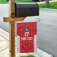 Custom Greenland Football 2024-25 Garden Flag Tupilaq Pattern