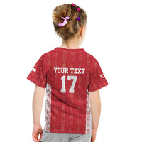 Custom Greenland Football 2024-25 Kid T Shirt Tupilaq Pattern