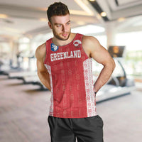 Custom Greenland Football 2024-25 Men Tank Top Tupilaq Pattern