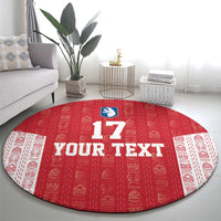 Custom Greenland Football 2024-25 Round Carpet Tupilaq Pattern