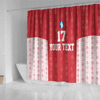 Custom Greenland Football 2024-25 Shower Curtain Tupilaq Pattern