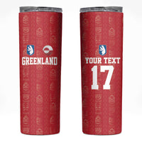 Custom Greenland Football 2024-25 Skinny Tumbler Tupilaq Pattern