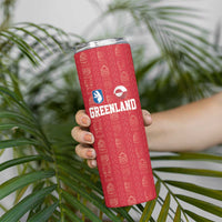 Custom Greenland Football 2024-25 Skinny Tumbler Tupilaq Pattern