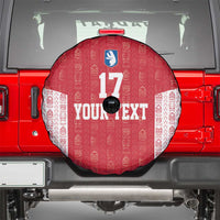 Custom Greenland Football 2024-25 Spare Tire Cover Tupilaq Pattern
